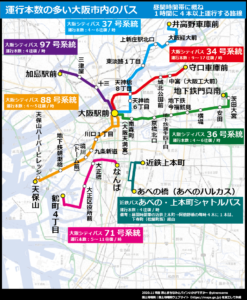 運行本数の多い大阪市内のバス – 旅とまちなみとパインどうでしょう～